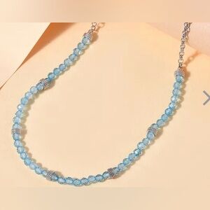 Beautiful Petite Sky Blue Topaz Necklace